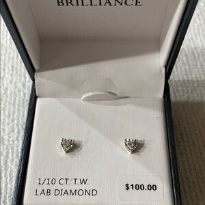 Silver Lab Diamond Earrings